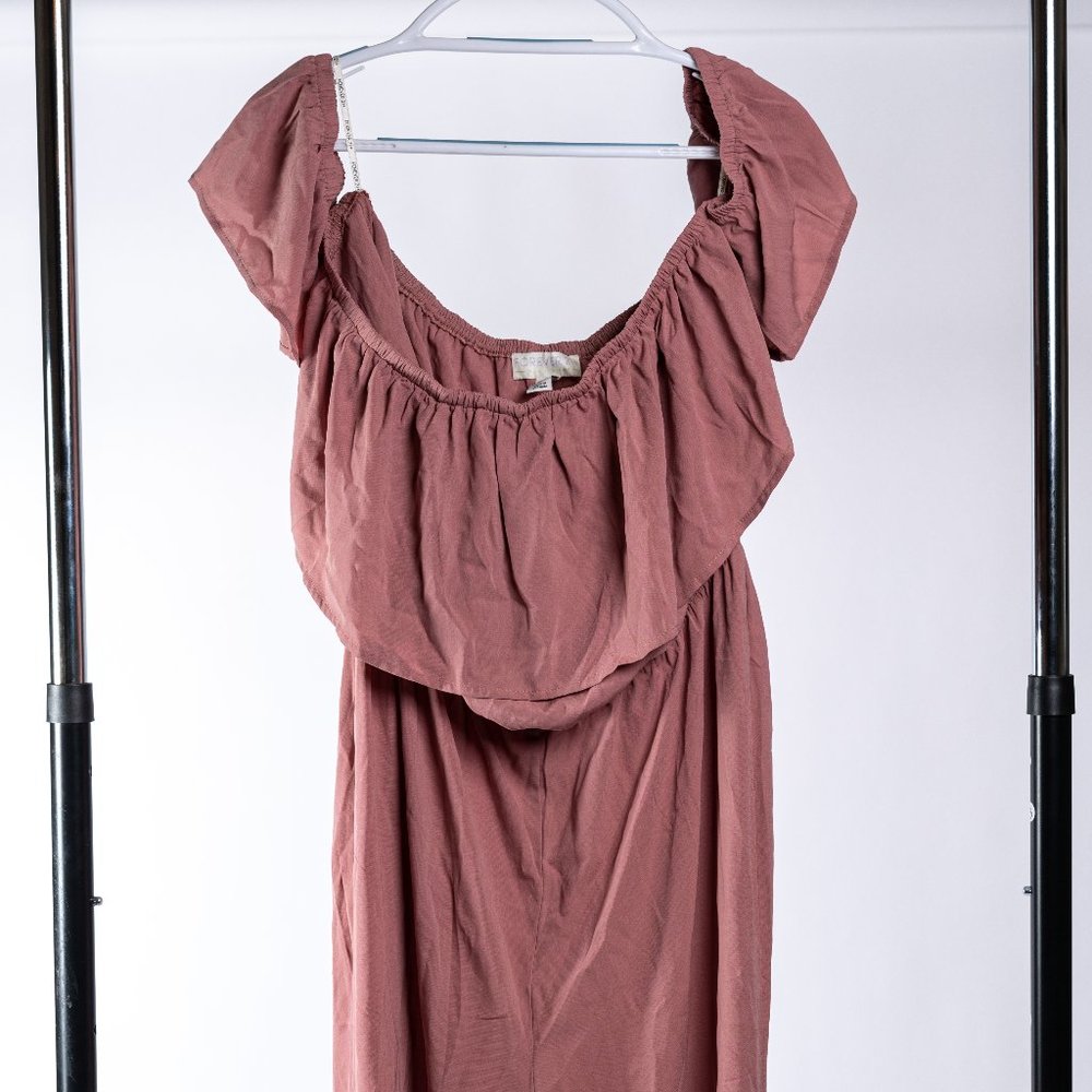NEW Women's Burgundy Jumpsuit Plus Size 1x